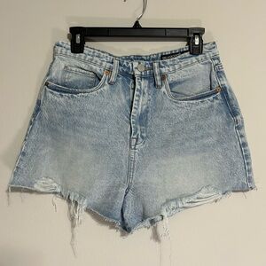 Blank NYC Blue Distressed Jean Shorts